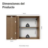 Gabinete Superior de Esquina 1 Puerta Marrón/Gris Lux Madesa