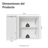 Gabinete Superior Esquinera 1 Puerta Blanco/Gris Vik Madesa