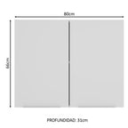 Gabinete Superior 80 cm 2 Puertas Blanco Stella Madesa