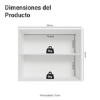 Gabinete Superior 80 cm 2 Puertas Blanco/Verde Vik Madesa
