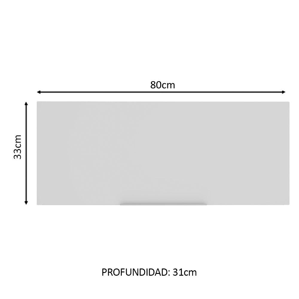 Gabinete Superior 80 cm 1 Puerta Abatible Blanco Stella Madesa