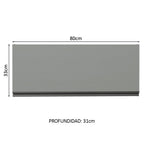 Gabinete Superior 80 cm 1 Puerta Abatible Gris Nice Madesa