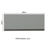 Gabinete Superior 80 cm 1 Puerta Abatible Nice Gris