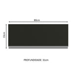 Gabinete Superior 80 cm 1 Puerta Abatible Marrón/Negro Glamy Madesa