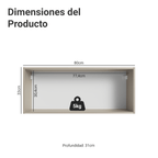 Gabinete Superior 80 cm 1 Puerta Abatible Crema Nice Madesa