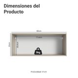 Gabinete Superior 80 cm 1 Puerta Abatible Nice Crema