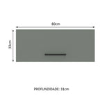 Gabinete Superior 80 cm 1 Puerta Abatible Blanco/Gris Agata Madesa
