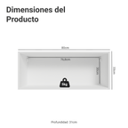 Gabinete Superior 80 cm 1 Puerta Abatible Blanco/Verde Vik Madesa