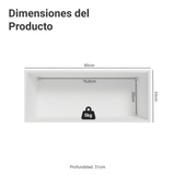 Gabinete Superior 80 cm 1 Puerta Abatible Blanco/Verde Vik Madesa