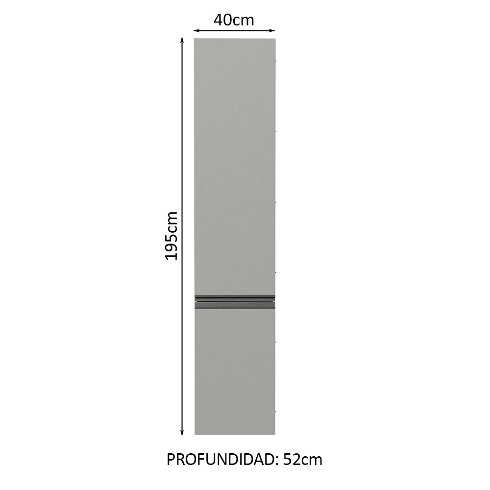Despensero 40 cm 2 Puertas Gris Nice Madesa