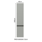 Despensero 40 cm 2 Puertas Gris Nice Madesa