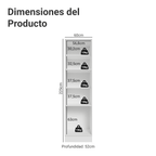 Despensero 60 cm 3 Puertas Blanco/Gris Lux Madesa