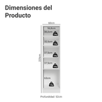 Despensero 60 x 52 cm 3 Puertas Blanco/Gris Vik Madesa