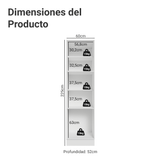 Despensero 60 cm 3 Puertas Blanco/Gris Vik Madesa