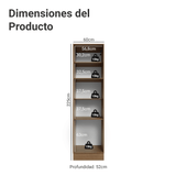 Despensero 60 cm 3 Puertas Marrón/Gris Vik Madesa
