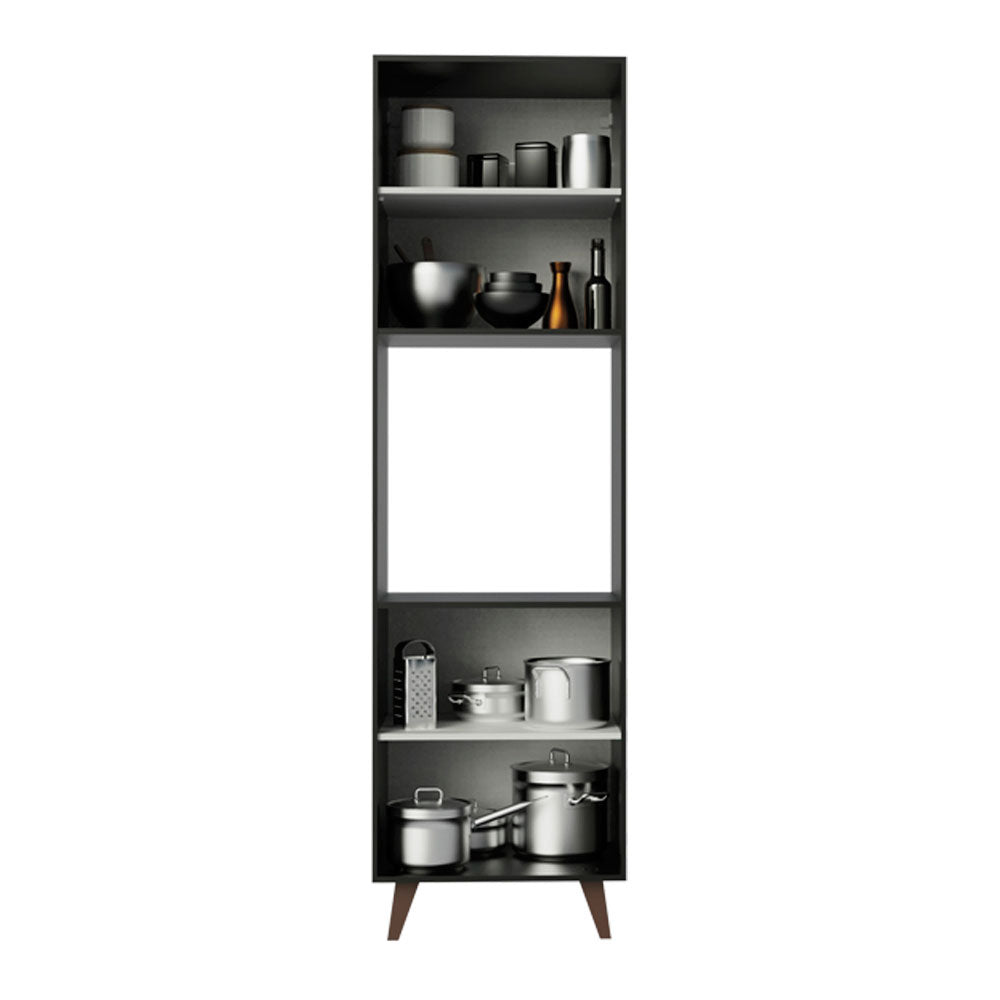 Mueble para Horno Madesa Reims 60 cm 2 Puertas Negro