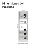 Mueble para Horno 70 cm 3 Puertas Blanco/Gris Lux Madesa