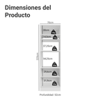 Mueble para Horno 70 cm 3 Puertas Blanco/Verde Vik Madesa