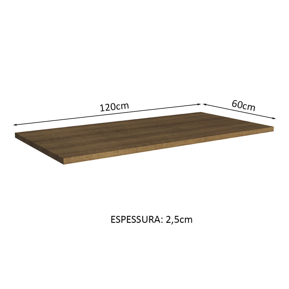 Encimera para Gabinete Bajo 120 cm Marrón Glamy y Lux Madesa