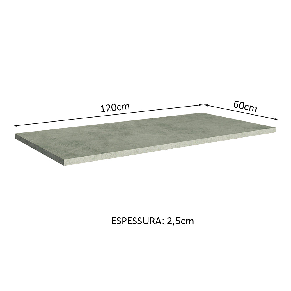 Encimera para Gabinete Bajo 120 cm Gris Glamy y Lux Madesa