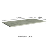 Encimera para Gabinete Bajo 120 x 60 cm Glamy y Lux Gris