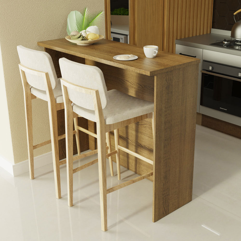 Isla de Cocina con Encimera 120 cm Marrón Madesa