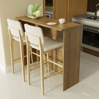 Isla de Cocina con Encimera 120 cm Marrón Madesa