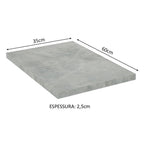 Encimera para Gabinete Bajo 60 x 35 cm Gris Glamy, Lux y Stella Madesa