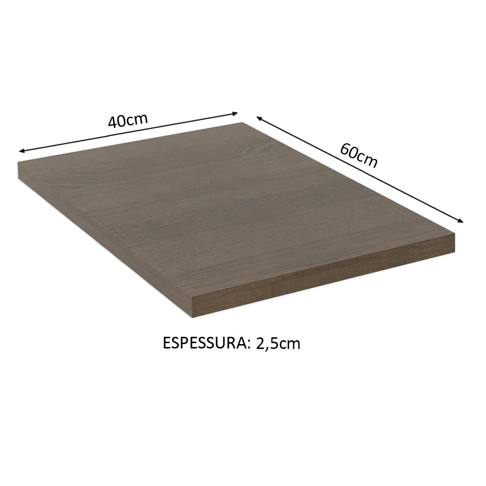 Encimera para Gabinete Bajo 60 cm Marrón Glamy, Lux y Stella Madesa