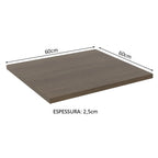 Encimera para Gabinete Bajo 60 x 60 cm Marrón Glamy, Lux y Stella Madesa