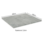 Encimera para Gabinete Bajo 60 x 60 cm Gris Glamy, Lux y Stella Madesa
