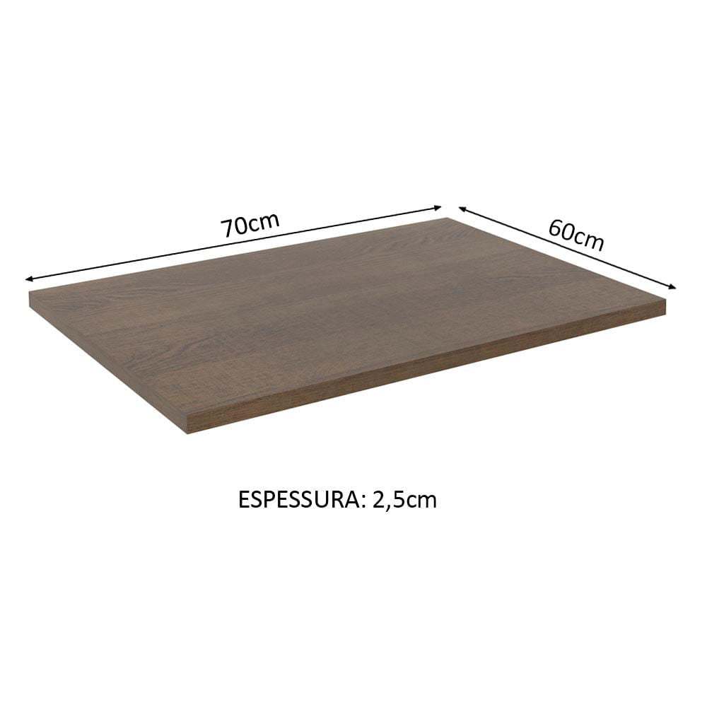 Encimera para Gabinete Bajo 70 cm Marrón Glamy y Lux Madesa