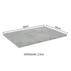 Encimera para Gabinete Bajo 70 cm Gris Lux, Glamy y Agata Madesa