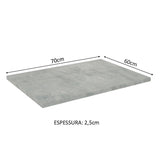 Encimera para Mueble de Cocina 70 x 60 cm Lux, Glamy y Stella Gris