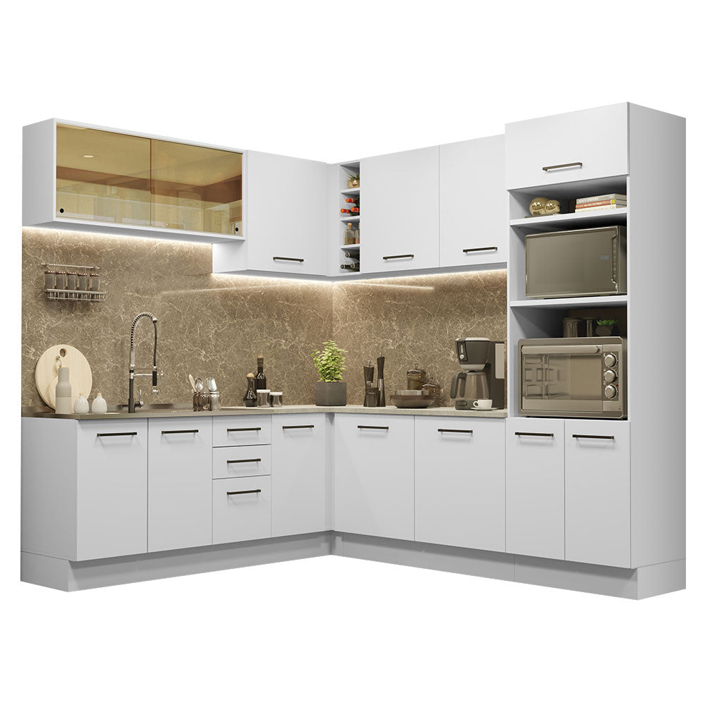 Cocina Integral Esquinera 459 Blanco Agata 01