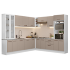 Cocina Integral 549cm Blanco/Crema Agata 01