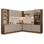 Cocina Integral 549cm Marrón/Crema Agata 01