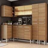 Cocina Integral Esquinera 293cm Marrón Emilly Line 06