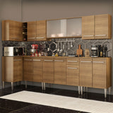 Cocina Integral Esquinera 357cm Marrón Emilly Jazz 02