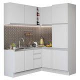 Cocina Integral Esquinera 329cm Blanco Glamy 01