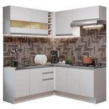 Cocina Integral Esquinera 349cm Blanco Glamy 01