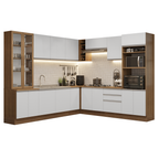 Cocina Integral 549cm Marrón/Blanco Glamy 01