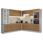 Cocina Integral 549cm Blanco/Marrón Glamy 01