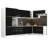 Cocina Integral Esquinera 546 cm Lux Blanco/Negro 05