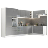 Cocina Integral Esquinera 546 cm Lux Blanco/Gris 05