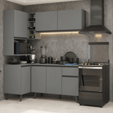 Cocina Integrale Esquinera 265 cm Gris Nice Madesa 05