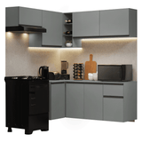 Cocina Esquinera 325 cm Sin Patas Nice Gris 05