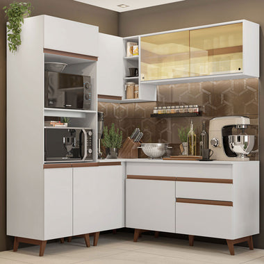 Cocina Integral Esquinera 332cm Blanco Reims 01