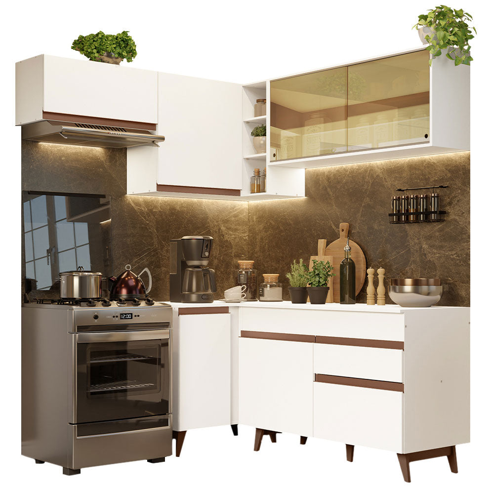 Cocina Integral Esquinera 332 cm Blanco Reims 03