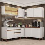 Cocina Integral Esquinera 382cm Blanco Reims 01